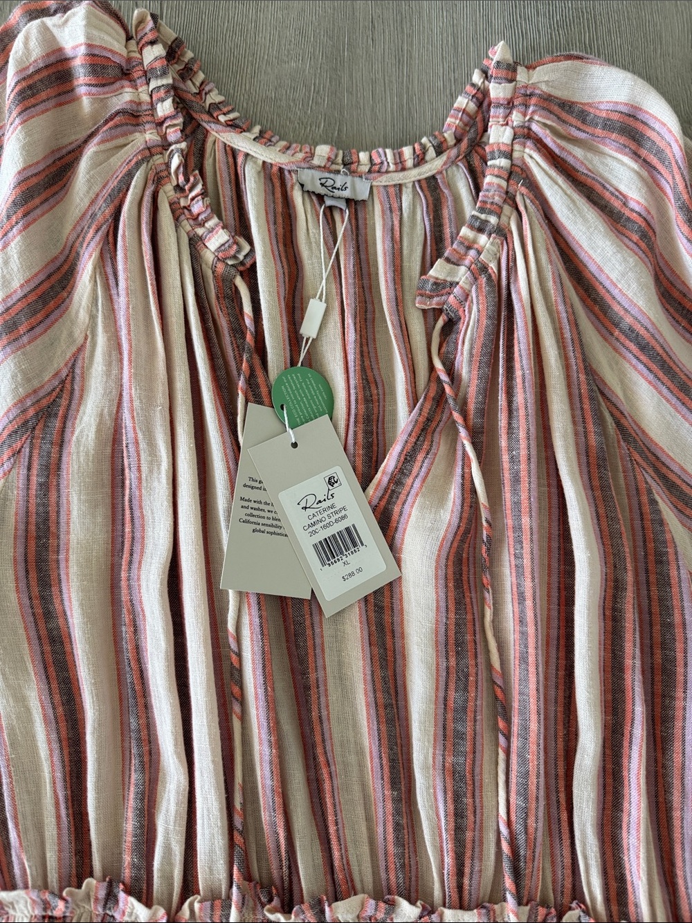 Rails Pink and Cream Striped Maxi Dress - Picture 2 of 9
